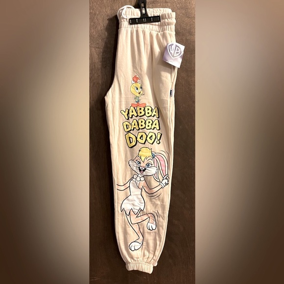 Yabba, Dabba Doo & Space Jam LOLA Tweety Bird Double Sided Sweatpants/ Joggers - Picture 2 of 12